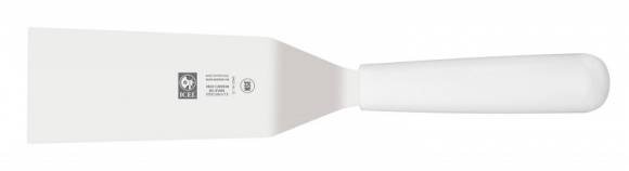 Лопатка 33 см. изогнутая раб. часть 16,5*7,5 см. нерж. с пластик. ручкой, белая Icel Лопатка 33 см. изогнутая раб. часть 16,5*7,5 см. нерж. с пластик. ручкой, белая Icel