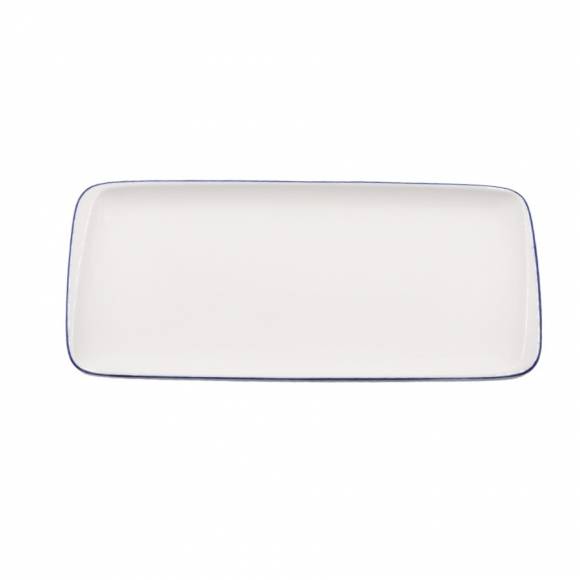 Блюдо прямоугольное 340х160мм фарфор Moove Retro Bonna E101MOV35DT синий край Блюдо прямоугольное 340х160мм фарфор Moove Retro Bonna E101MOV35DT синий край