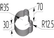 Форма кондитерская "Голова мишки" d=70мм h=20мм нерж.