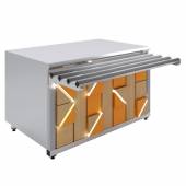 Прилавок нейтральный Junior Luxstahl ПН-1200 Premium (нерж.) без фасада Прилавок нейтральный Junior Luxstahl ПН-1200 Premium (нерж.) без фасада