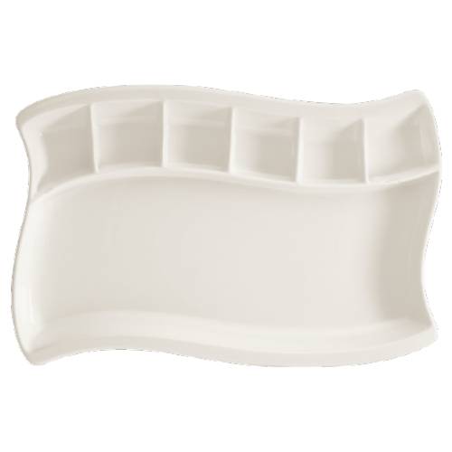 Тарелка мультисекционная фигурная 34см фарфор Gourmet White Bonna /6/ GRM 02 KVT Тарелка мультисекционная фигурная 34см фарфор Gourmet White Bonna /6/ GRM 02 KVT