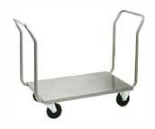 Тележка-платформа для прачечной ТП28.1 ОЛДАК нерж. открытая г/п 200кг, 2 ручки