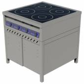 Плита индукционная ЦМИ ПИ-4 на закрытой подставке, двери-купе