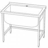 ВМ1 Ванна моечная сварная 1-а секционная 1100*900*850 гл.400 с бортом ВМ1 Ванна моечная сварная 1-а секционная 1100*900*850 гл.400 с бортом