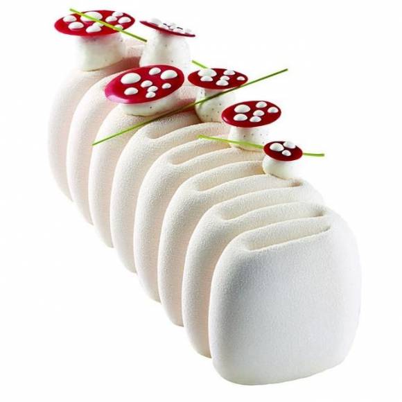 Форма для мороженого/суфле 3D "Крем" 250х84мм h75мм (объем 1л), силикон Pavoni KE022S