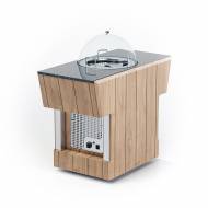 Диспенсер для тарелок Refettorio (шведский стол островной) RD40S каменная столешница без полки