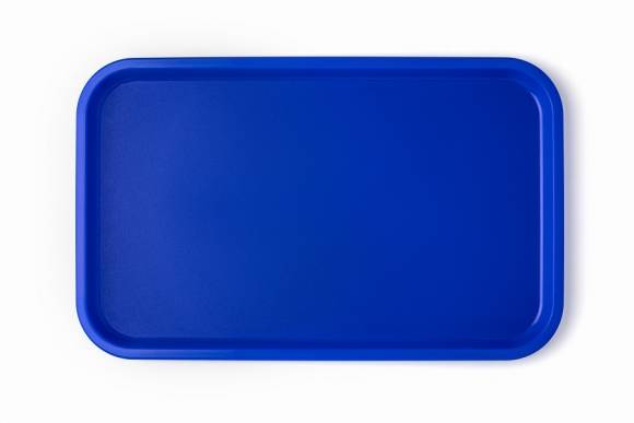 Поднос прямоугольный 52,5x32,5см голубой поверхность шагрень (123) MGprof 1737