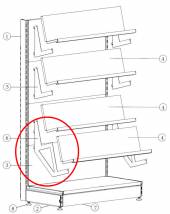 Кронштейн полки книжной 2 МХМ Купец  741268.001