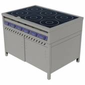 Плита индукционная ЦМИ ПИ-6 на закрытой подставке, двери-купе