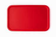 Поднос прямоугольный 52,5x32,5см красный поверхность шагрень (163) MGprof 1737