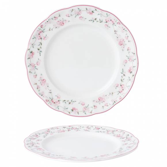 Тарелка классическая 210мм фарфор Noble серия Retro Ritz-La Vie En Rose 305002A-G001-K007 /6/