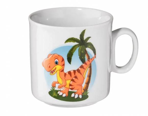 Кружка «Динозаврики» фарфор 200мл белый Кружка «Динозаврики» фарфор 200мл белый