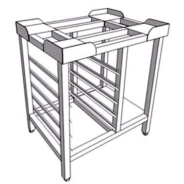 ППН Подставка с 5-ю направляющими для пароконвектомата 900*900*850 ППН Подставка с 5-ю направляющими для пароконвектомата 900*900*850