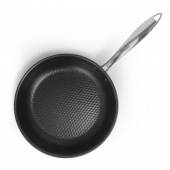 Сковорода 240/50мм нерж. с рифленым дном антиприг. покрытие, Luxstahl кт2916 Сковорода 240/50мм нерж. с рифленым дном антиприг. покрытие, Luxstahl кт2916