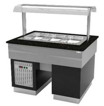 Прилавок охлажд. Stone Island Gastrolux ПО-1310/3GN/SI под 3хGN1/1-200