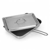 Сковорода для рыбы 280x186х42 нерж. антиприг. покрытие, с крышкой Luxstahl кт2915 Сковорода для рыбы 280x186х42 нерж. антиприг. покрытие, с крышкой Luxstahl кт2915