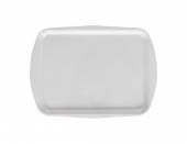 Поднос прямоугольный 49х36см белый с ручками полипропилен особо прочный мки39/7.1