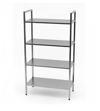 Стеллаж для прачечной ТП 21.5 ОЛДАК стационарный открытый 4 полки нерж.
