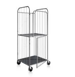 Тележка-стеллаж для белья ТБ12.2 ОЛДАК сетчатый, 2 дверцы, откидная полка Тележка-стеллаж для белья ТБ12.2 ОЛДАК сетчатый, 2 дверцы, откидная полка