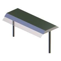 Полка настольная Gastrolux ПН-183/К стеклянная, с козырьком Полка настольная Gastrolux ПН-183/К стеклянная, с козырьком