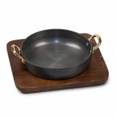 Сковородка алюминий с анодированным покрытием 750 мл для подачи на деревянной подставке SG-77718(C) Сковородка алюминий с анодированным покрытием 750 мл для подачи на деревянной подставке SG-77718(C)