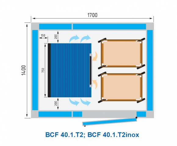 Камера шоковой заморозки Polair BСF 40.1.T2 окр.металл Камера шоковой заморозки Polair BСF 40.1.T2 окр.металл