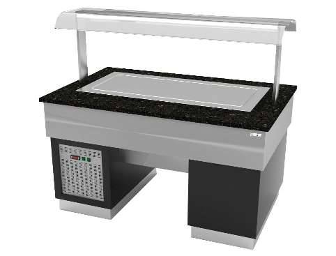 Прилавок с охлажд. нерж. поверхностью Stone Island Gastrolux ПО-2010/ПН/SI для 5хGN1/1