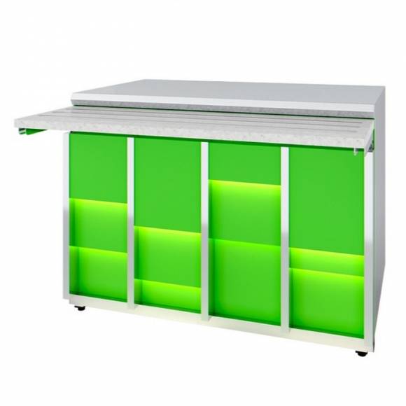 Прилавок нейтральный Neon Luxstahl ПН-1200 Premium