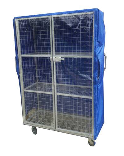 Тележка-стеллаж для белья ТБ12.6 ОЛДАК сетчатый, 3 полки, 2 дверцы, чехол на молниях Тележка-стеллаж для белья ТБ12.6 ОЛДАК сетчатый, 3 полки, 2 дверцы, чехол на молниях