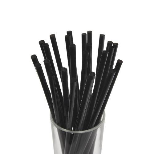 Трубочка для коктейля 0,6*20,5 черная прямая 1000шт/уп. 