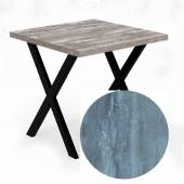 Стол прямой 800х800х750 Х-образный Бетон Пайн