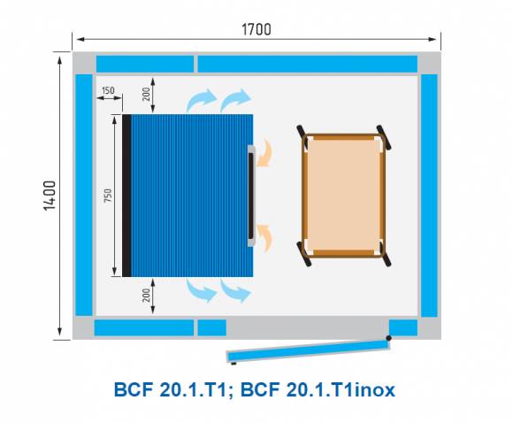 Камера шоковой заморозки Polair ВСF 20.1.T1 окр.металл Камера шоковой заморозки Polair ВСF 20.1.T1 окр.металл
