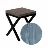 Табурет 380х380х450 Х-образный Бетон Пайн