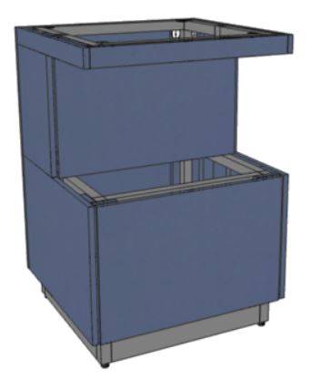 МОНТ 600х800х860 серия RD1 Каркас с обшивкой ЛДСП, полка для тарелок