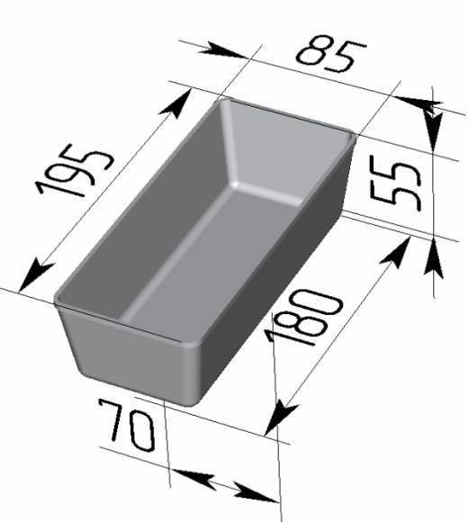 Форма для хлеба Спика 14 (195 х 85 х 55 мм) Форма для хлеба Спика 14 (195 х 85 х 55 мм)