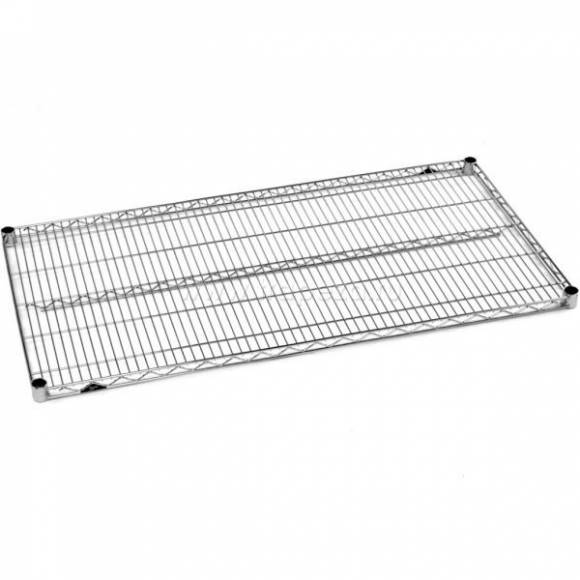 Полка-решётка 1370х610мм для стеллажа Metro хромоникелевая 2454NC (для сухих помещений)