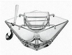 Икорница с емкостью для льда и ложкой Torcello Vidivi стекло 62885 03171127 Икорница с емкостью для льда и ложкой Torcello Vidivi стекло 62885 03171127