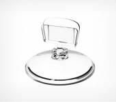 Держатель для ценников и табличек d=4,9 см. h= 3,5 см. прозр. пласт на подставке