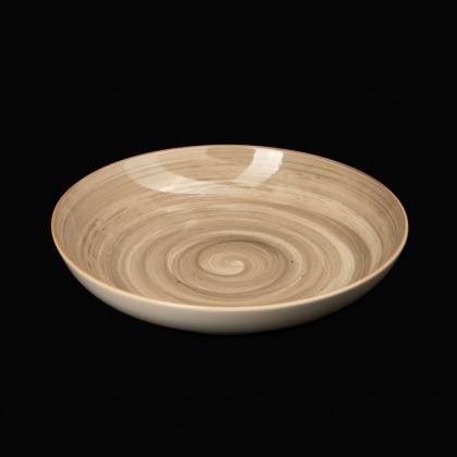 Тарелка глубокая без борта 700мл 255мм  Corone Nature серо-коричневая /24/