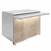 Прилавок нейтральный Monolith Luxstahl ПН-1200 Premium