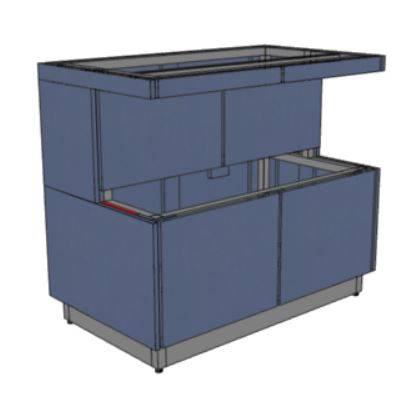 МОНТ 900х800х860 серия RD1 Каркас с обшивкой ЛДСП, полка для тарелок