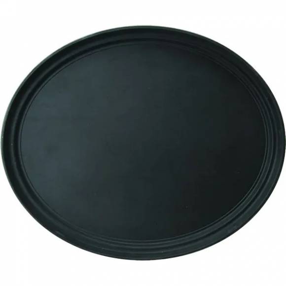 Поднос «Проотель» прорезиненный овальный пластик ,L=68,5,B=56см черный 2700ct/sp/black