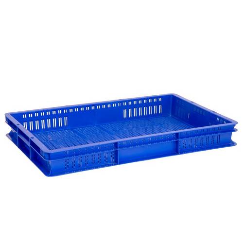 Ящик перфорированный 600х400х75мм прямой синий 61532 Ящик перфорированный 600х400х75мм прямой синий 61532