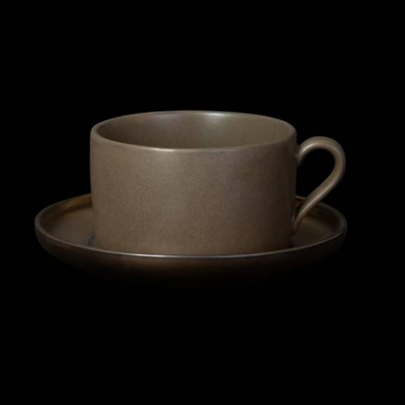 Чайная пара 280мл Corone Luminare медный/серый фк1920 Чайная пара 280мл Corone Luminare медный/серый фк1920