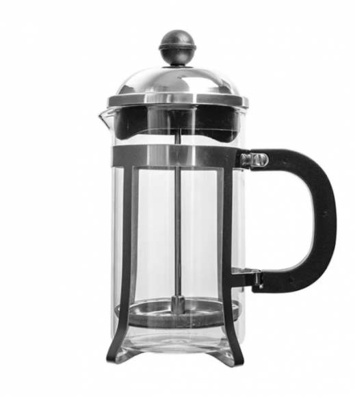 Френч-пресс стекло,металл 0,6л D=88,H=210мм металлич.,черный