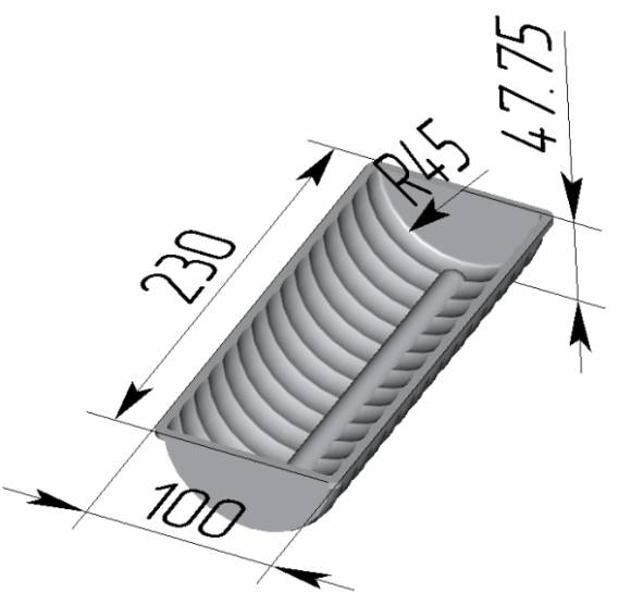 Форма для хлеба Спика 3 Л Волнистая (230 х 100 х 48 мм) одиночная с ручками 3 секции Форма для хлеба Спика 3 Л Волнистая (230 х 100 х 48 мм) одиночная с ручками 3 секции