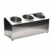 Емкость для столовых приборов 3 перфорированных стакана нерж. 532  DLDC /8/