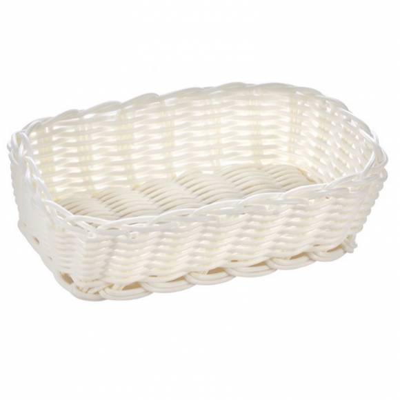 Корзинка пластиковая 210х145х60 мм белая [White 3528, KT3053]