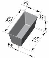Форма для хлеба Спика 10-2 (205 х 95 х 95 мм)