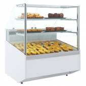 Витрина верт. холодильная  кондитерская настольная Carboma KC95 SM 1,2-1 (1003 белый)
